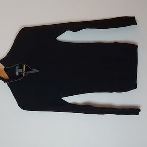 NWT Asos 1/4 Zip Ribbed Knit Long Sleeve Mockneck Tunic Length Sweater Size XS